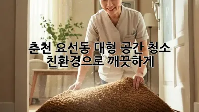 춘천 요선동 대형 공간 청소🧹✨: 친환경으로 깨끗하게!