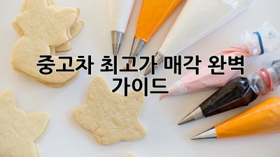 중고차 최고가 매각, 완벽 가이드!