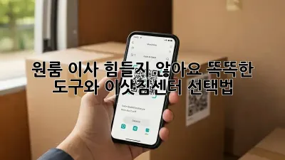 원룸 이사, 힘들지 않아요! 똑똑한 도구와 이삿짐센터 선택법